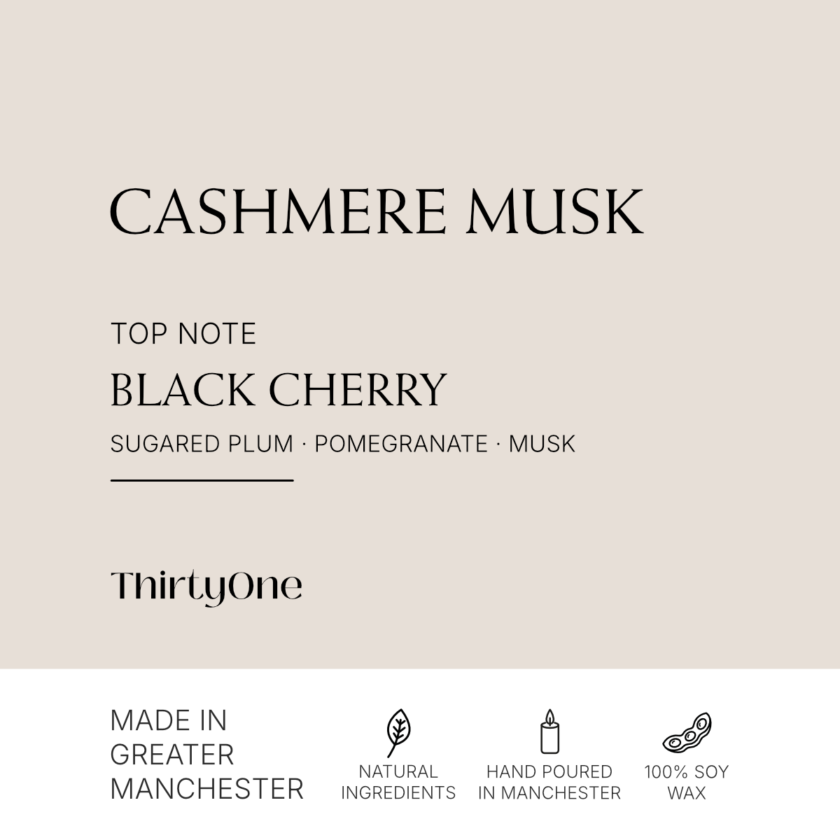Cashmere Musk, Black Cherry & Sugared Plum