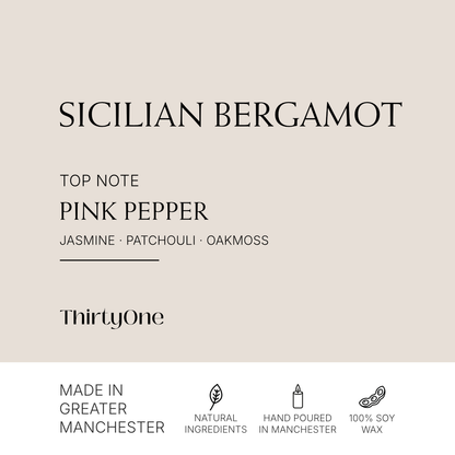 Sicilian Bergamot, Pink Pepper & Oakmoss